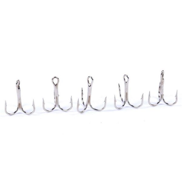 

100pcs strong treble hooks sharp size 2#-10# fishing high carbon steel fish carp