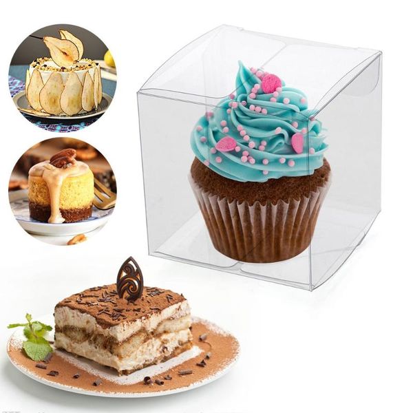 

gift wrap wedding favor party cake candy sweet pvc clear cube boxes
