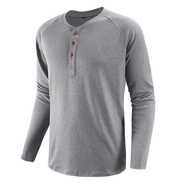 

men's t-shirts autumn spring t-shirt solid color long sleeve trendsetter casual breathable button crew neck comfortable office shirt, White;black