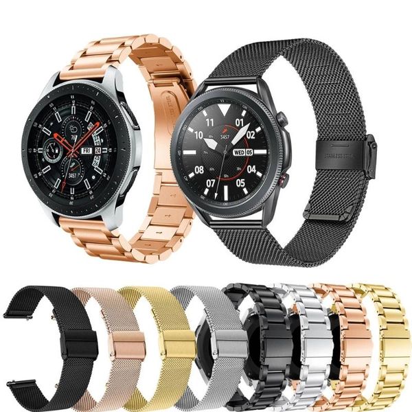 

watch bands metal strap for samsung galaxy 3 45mm band gear s3 frontier classic 22mm 20mm watchwoven nylon wrist, Black;brown