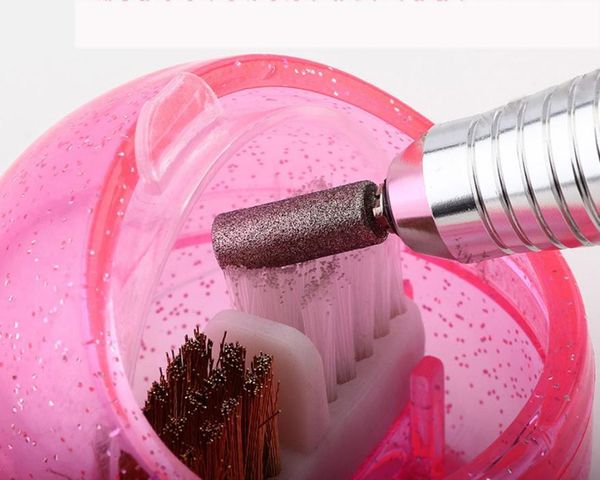 

nail art kits drill hard box and soft brush cleaner rotating manicure clean arrival directly