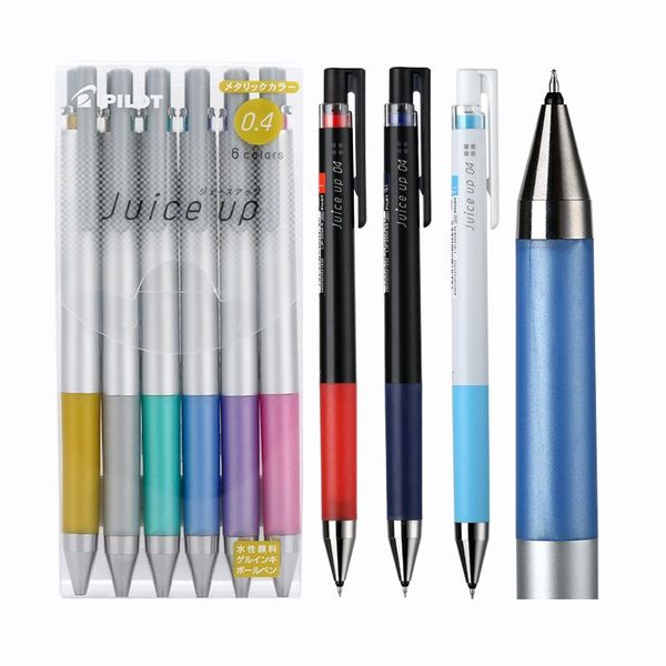 

pilot juice up gel pen colored ink ballpoint 22 colors extra fine 0.4mm normal metallic pearl set school supplies stationery pens