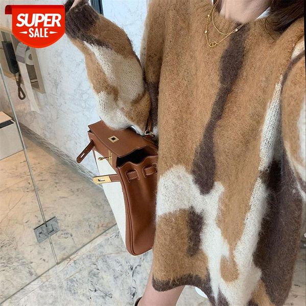 

han qingshu mohair sweater women's lazy loose and thin mid-length knitted on behalf of hair #da5z, White