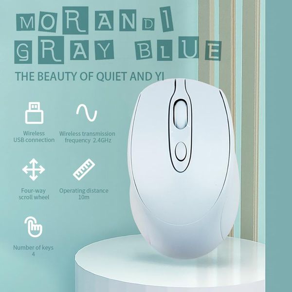 

mice ultra-thin mini wireless mouse 1600 dpi 2.4ghz usb silent for pc lapoffice optical ergonomic mause rechargeable