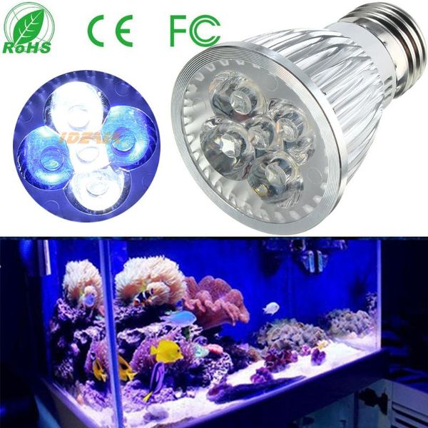 

aquariums lighting 15w freshwater saltwater aquarium marine reef fish tank lights coral grow aquatic plants e27 led light
