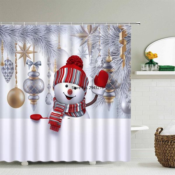 

shower curtains merry christmas santa claus bathroom bath curtain waterproof with hooks 3d print 180*200cm polyester screen