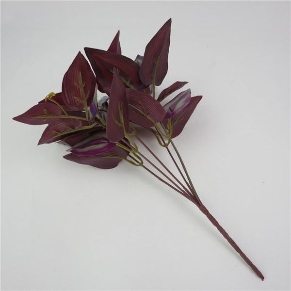 

decorative flowers & wreaths 5 branches/1 pc plastic leaves artificial plant office garden home decoration