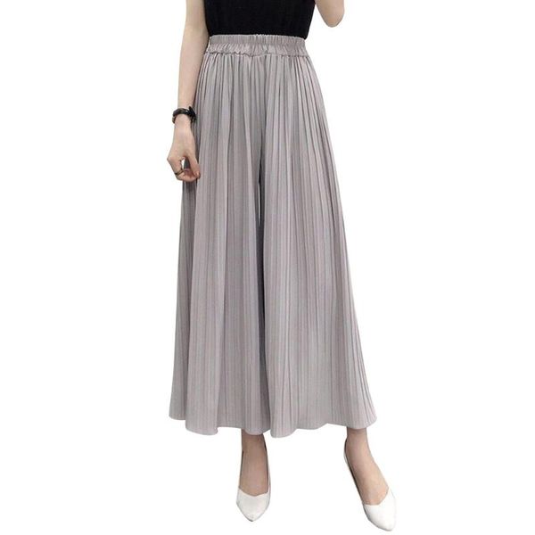 

women's pants & capris ly ladies wide leg trousers solid color thin loose casual for summer, Black;white