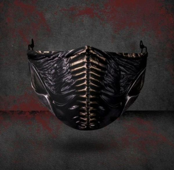 

halloween 3d printing outdoor protection dust and haze washable filter mask
