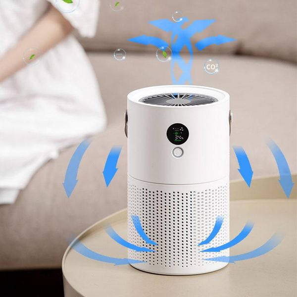 

air purifiers catlion purifier for home hepa filter smart hd display negative ion generator cleaner 5v usb rechargeable deskfilters
