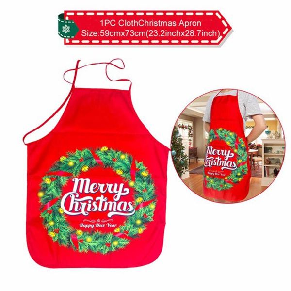 

aprons 1pcs merry christmas apron kitchen funny deer snowman printing party atmosphere decorations