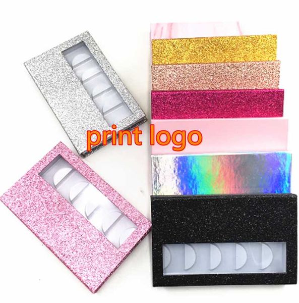 

false eyelashes wholesale packing box blank package multicolor paper diyflash makeup print logo