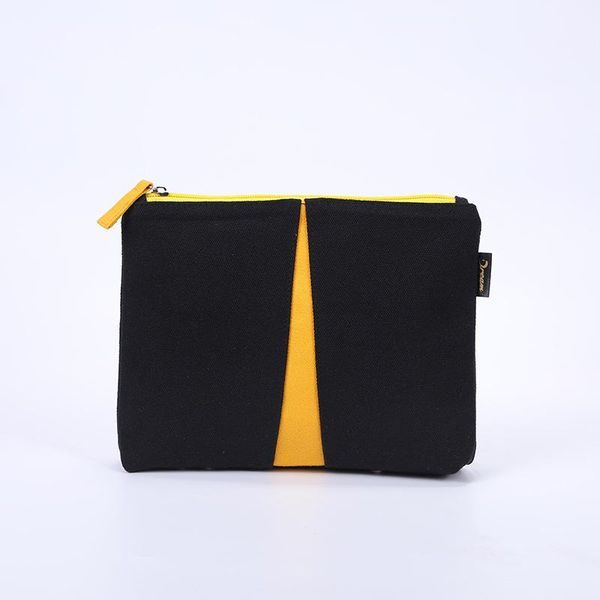 

travel makeup artist autumn two-color splicing liner canvas zipper cosmetic organizer bag bags & cases