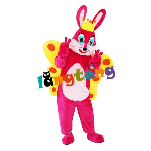 

mascot costumes835 pink butterfly rabbit bunny bunny mascot costume easter theme made cartoon, Red;yellow