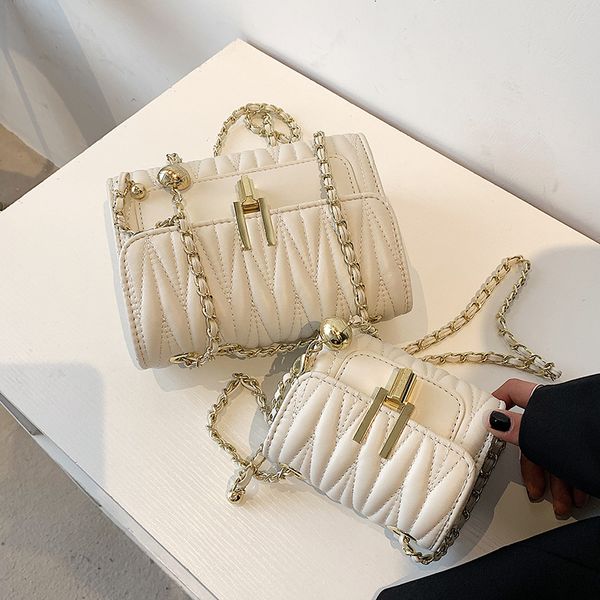 

bag women 2021 korean textured women's one shoulder messenger fashion chain handbag