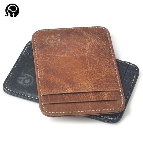 

card holders mini slim wallet holder women men id case 5 cards, Brown;gray