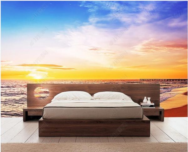 

wallpapers 3d po wallpaper for walls in rolls beautiful seaside sunrise scenery home decor the bedroom wall painted