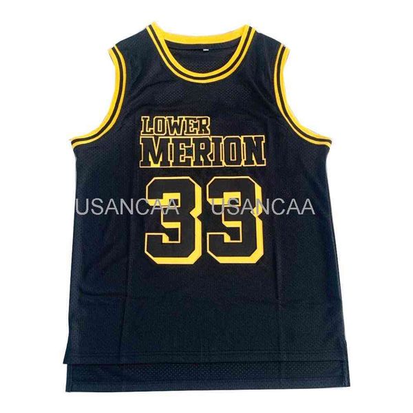 Tam Nakış Alt Merion 33 Jersey Hip-Hop Film Jersey Black 2021 Ucuz Retro College Jersey XS-6XL