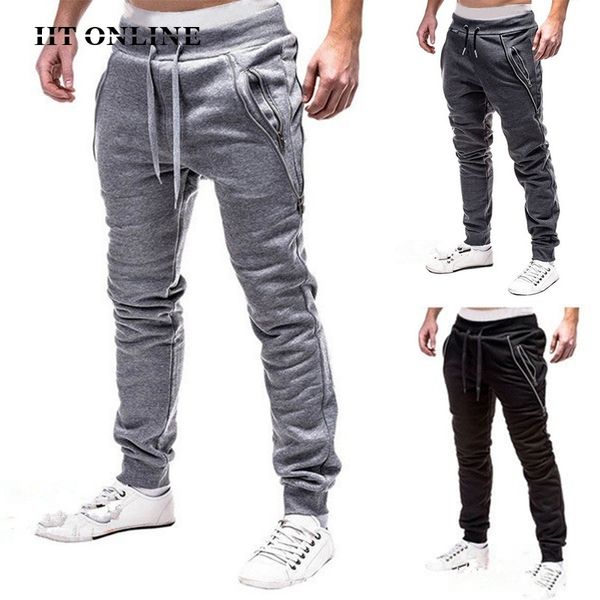 Mens Juntos Sweatpants Academias Fitness Sólida Calças Casuais Homens Hip Hop Streetwear Verão Elástica Elástica Workout Harem Calças 210603