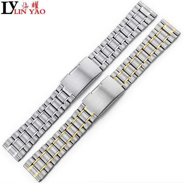 

watch bands stainless steel wristband strap strap.apply to single - side pressed chain, Black;brown