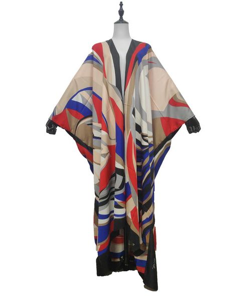 

ethnic clothing traditional european printed fashion women's summer kimono clothes for holiday dashiki african women party vestido abay, Red