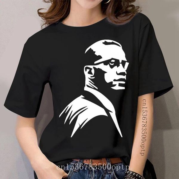 

women's t-shirt women funny t shirt fashion tshirt malcolm x african american black history month, White