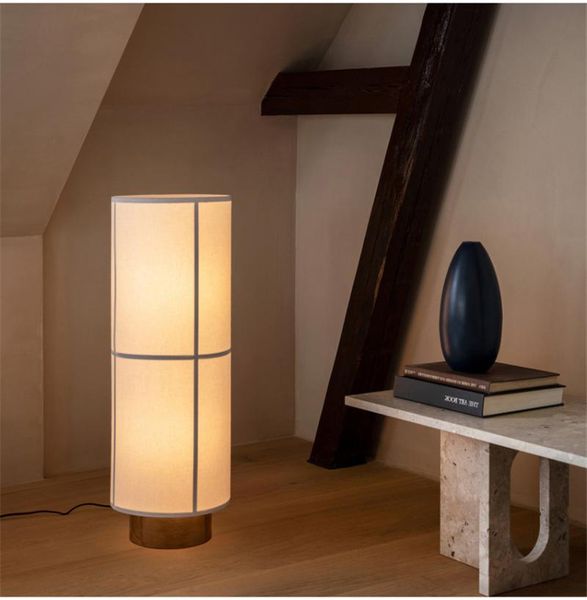 

nordic fabric cylindrical floor lamps modern bedroom bedside living room study lighting dining home decor