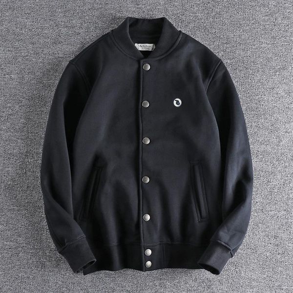 

men's jackets 2021 plush thickened hoodies jacket autumn and winter trend casual baseball slim coat 370, Black;brown