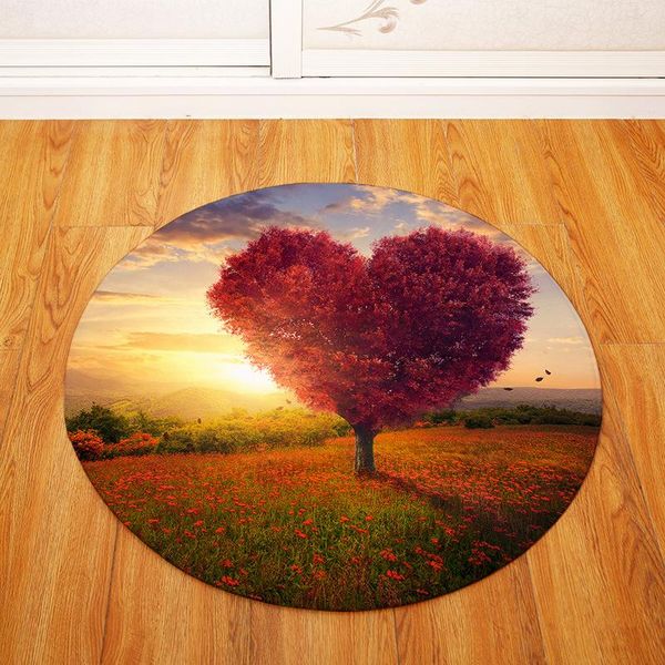

cushion/decorative pillow heart-shaped tree round mat water-absorbing anti-skid bathroom kitchen carpet living room sofa foot pad office hom