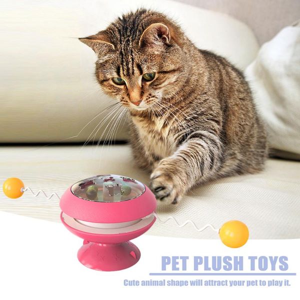 

cat toys toy interactive ball gravity rotation function catnip training pet play turntable plate kitten product windmill