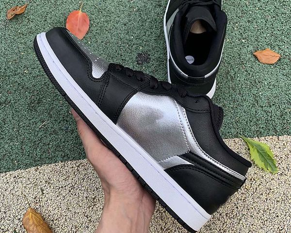 

shoes men women youths boy girl jumpman 1 classic chicago silver black leisure sport append
