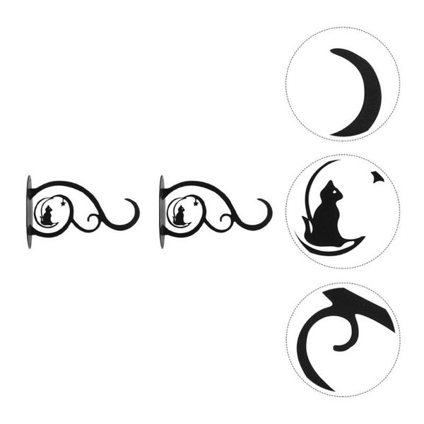 

fishing hooks 2pcs decorative hanging plant brackets wall-mounted garden hook lanterns hanger