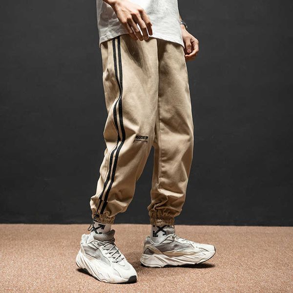 

men's jeans fashion streetwear fit side stripe designer casual army green khaki hip hop joggers pants men zb0d 8n2d, Blue