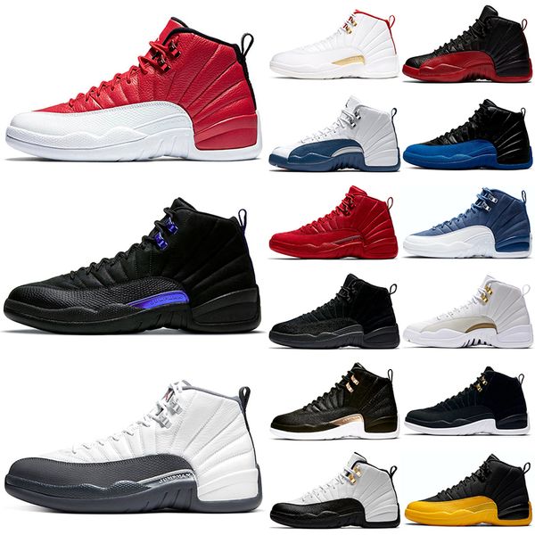 

populer jumpman 12s mens basketball shoes game royal taxi university gold indigo fiba dark concord alternate french blue winterized sneakers