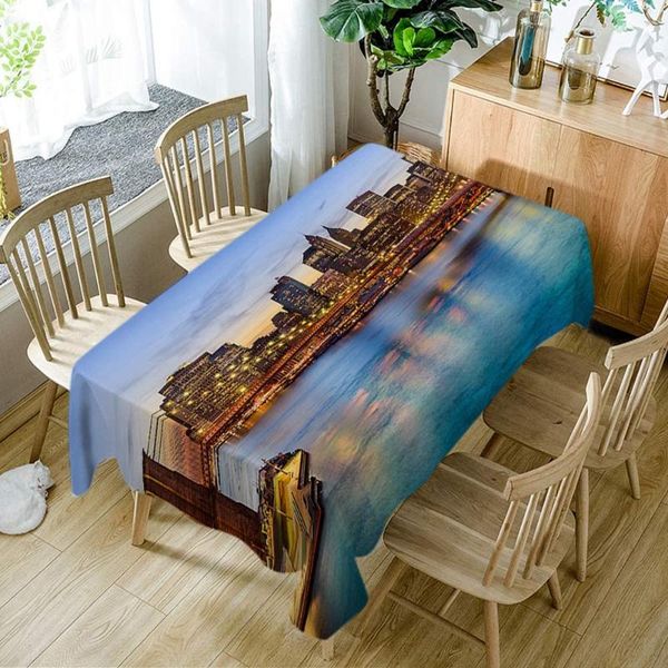 

york city table cloths rectangle skyline east river bridge tablecloths cloth