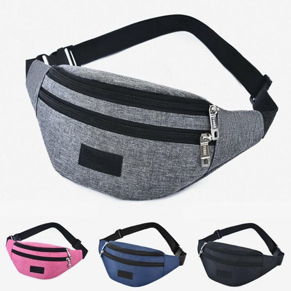 

women men sport waist bags pouch fanny pack travel running belt zip bum bag outdoor
