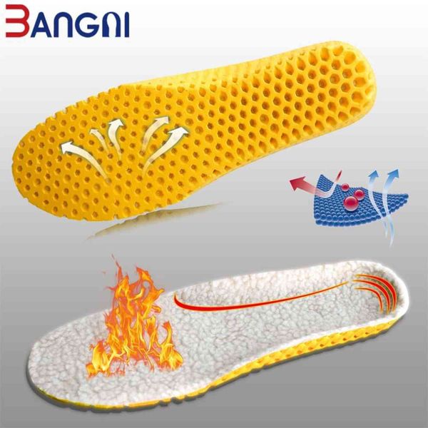 

3angni keep warm heated insole cashmere thermal insoles thicken soft breathable winter sport shoes for man woman boots pad sole h1106, White;pink