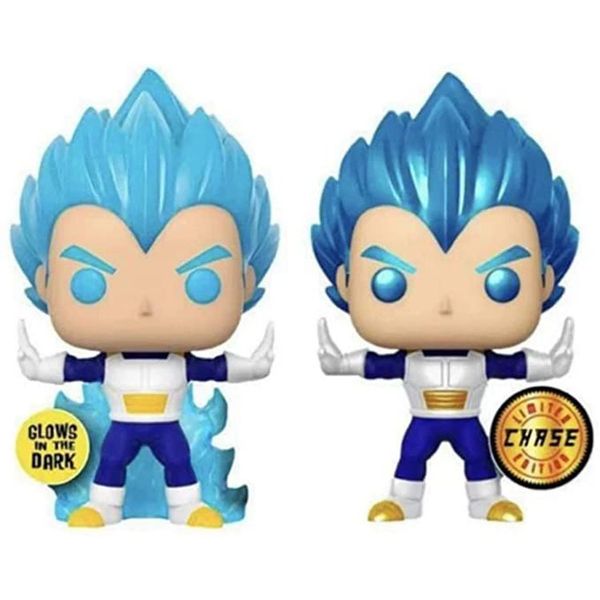 

pop super vegeta q hand-made doll model seven longzhu z toy electroplating luminous version 713
