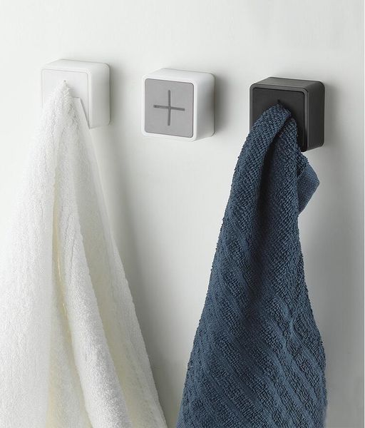 

towel racks techome modern style home rack wall stick cloth holder hook mini square abs bathroom