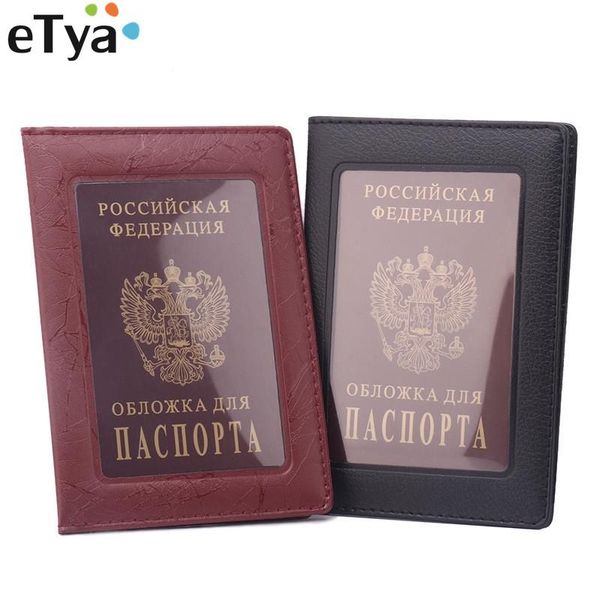 

card holders women men russia travel passport cover pvc transparent clear fashion holder wallet purse pouch bags, Brown;gray