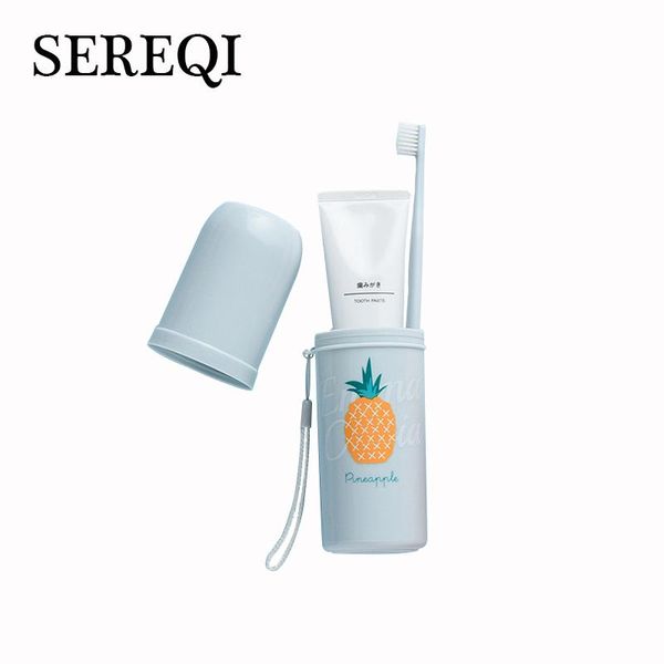 

toiletry kits sereqi portable washing cup toothbrush case plastic toothpaste storage cactus holder travel accessories