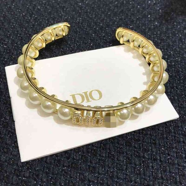 

75% off outlet online family's new letter pearl bracelet, Black