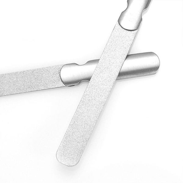 

nail files 3pcs polishing file durable art polisher stainless steel buffers sanding manicure tools (short, medium, long,