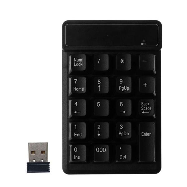 

2.4ghz mini usb wireless numeric keypad 19 keys number pad numpad receiver for windows xp/7/8 lappc computer t5ua keyboards