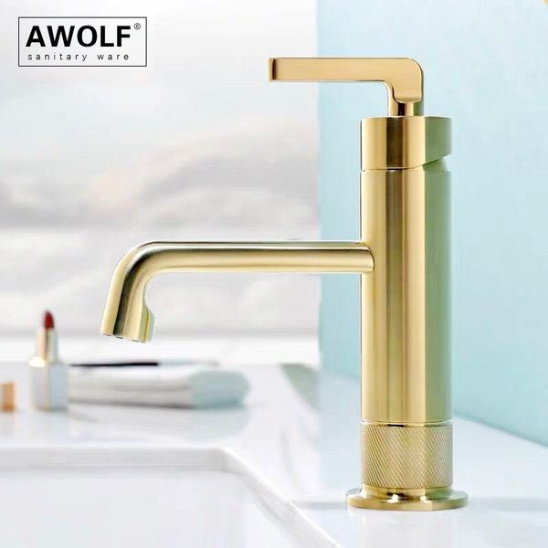 

bathroom sink faucets brushed gold basin faucet deck mounted solid brass black retro industrial style and cold mixer tap ml8109