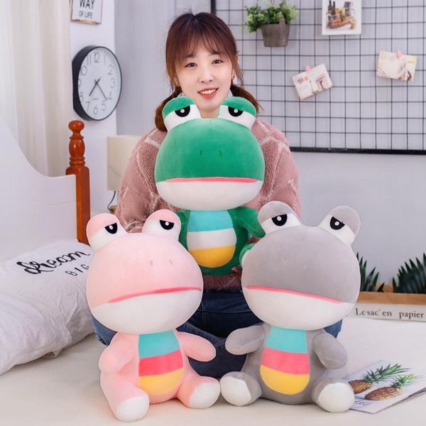 24 cm grün rosa Plüschtiere Froschpuppen Kuscheltiere weiches süßes Spielzeug Hochwertige Kindergeburtstagsgeschenke Heimdekoration