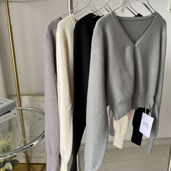 

women's jackets coats net red same short french slim 2021 spring v-neck cardigan multicolor h01t, Black;brown