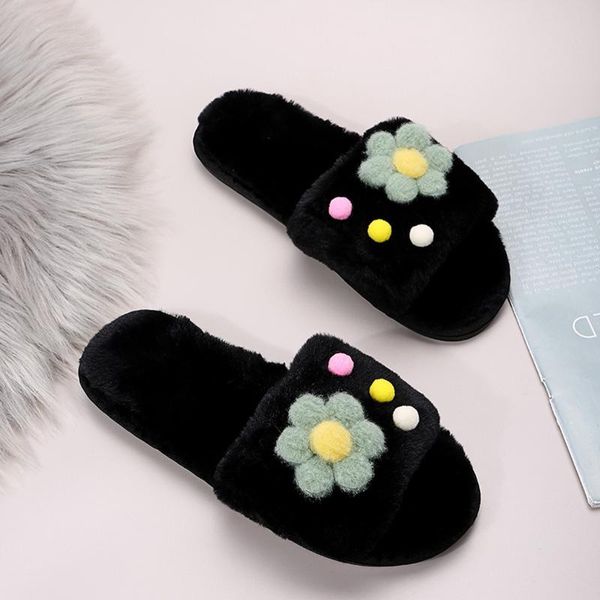 

slippers woman bedroom lovers winter warm home women shoes indoor snug sneakers house women's slippers#30, Black