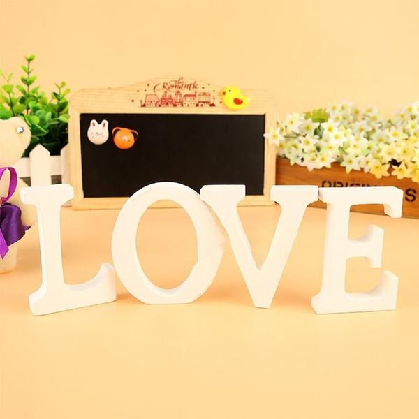 

novelty items 1pc 8*7cm letter wood white english alphabet ornaments romantic marriage love letters props home party wedding decoration