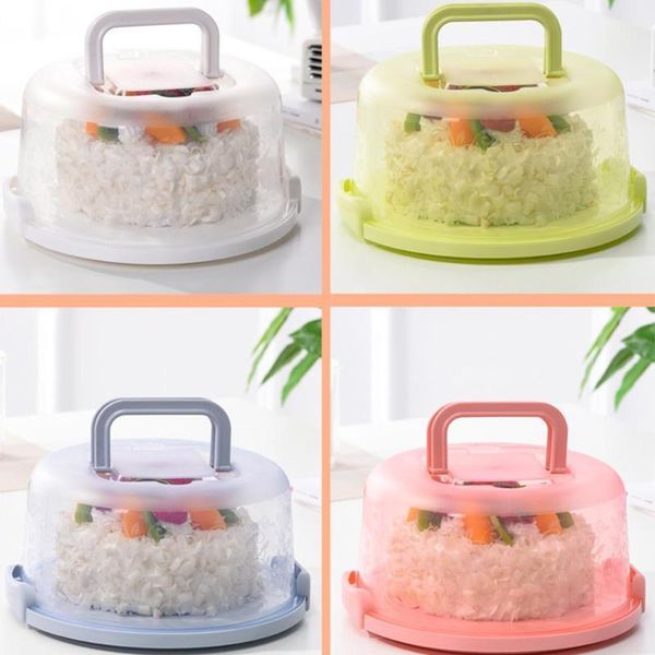 

storage bottles & jars cake box plastic handheld round portable bar wedding sealing cupcake container birthday no deformation